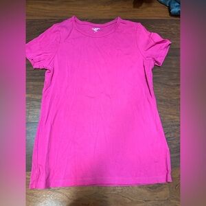 Lands' End Vibrant Pink Short Sleeve Tee